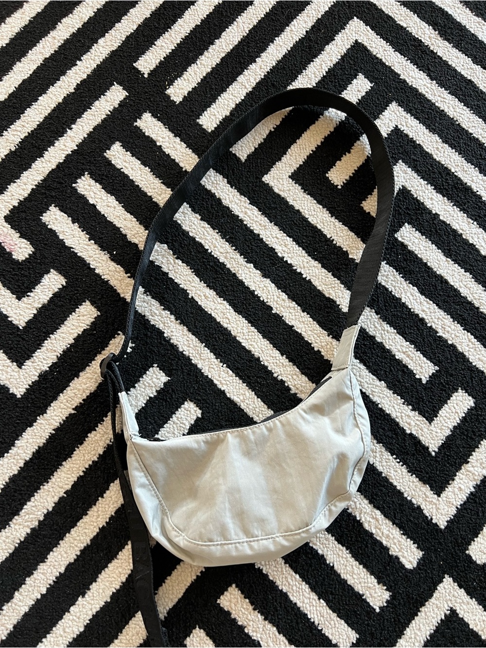 Baggu Nylon Mini Crescent Bag in Grey